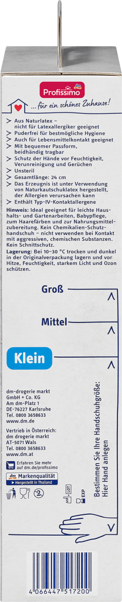 Einmal-Handschuhe Latex weiß Klein, 60 St