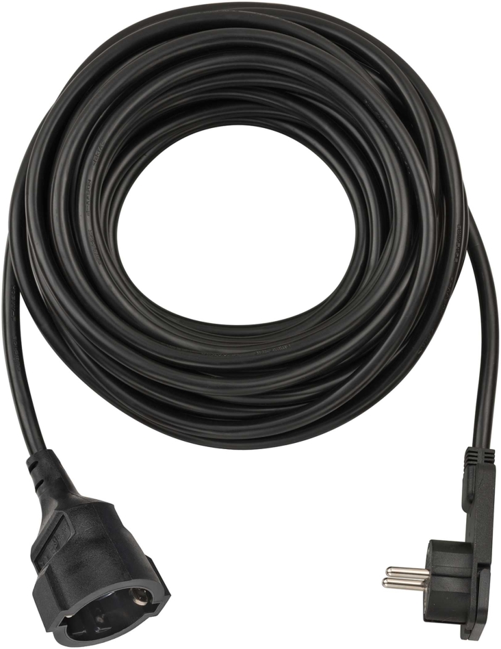 Brennenstuhl 1168980010 Kvalitní plastový prodlužovací kabel s plochou zástrčkou 10 m H05VV-F3G1.5 černý