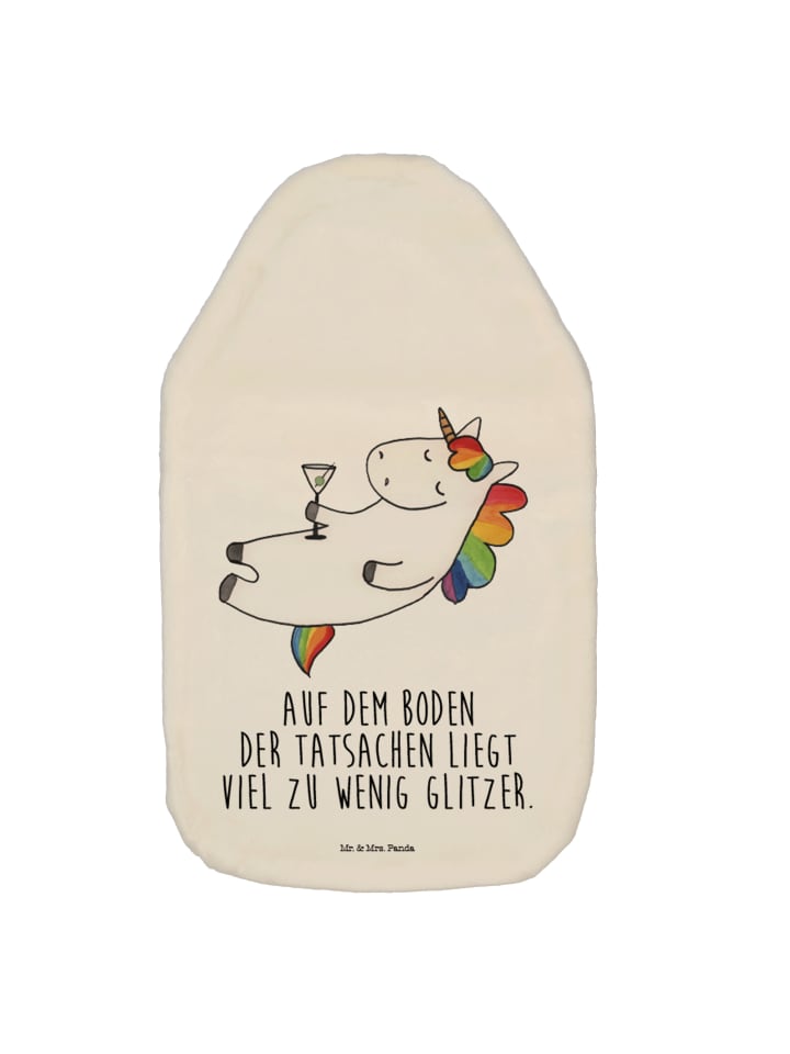 Mr. & Mrs. Panda Wärmflasche Einhorn Cocktail mit Spruch in Weiß günstig kaufen onesize
