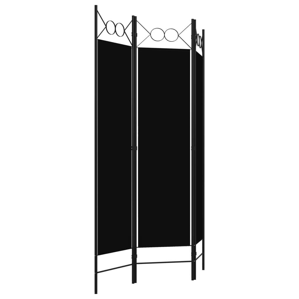 vidaXL Raumteiler 3-tlg. Raumteiler Schwarz 120 x 180 cm, 3-tlg.