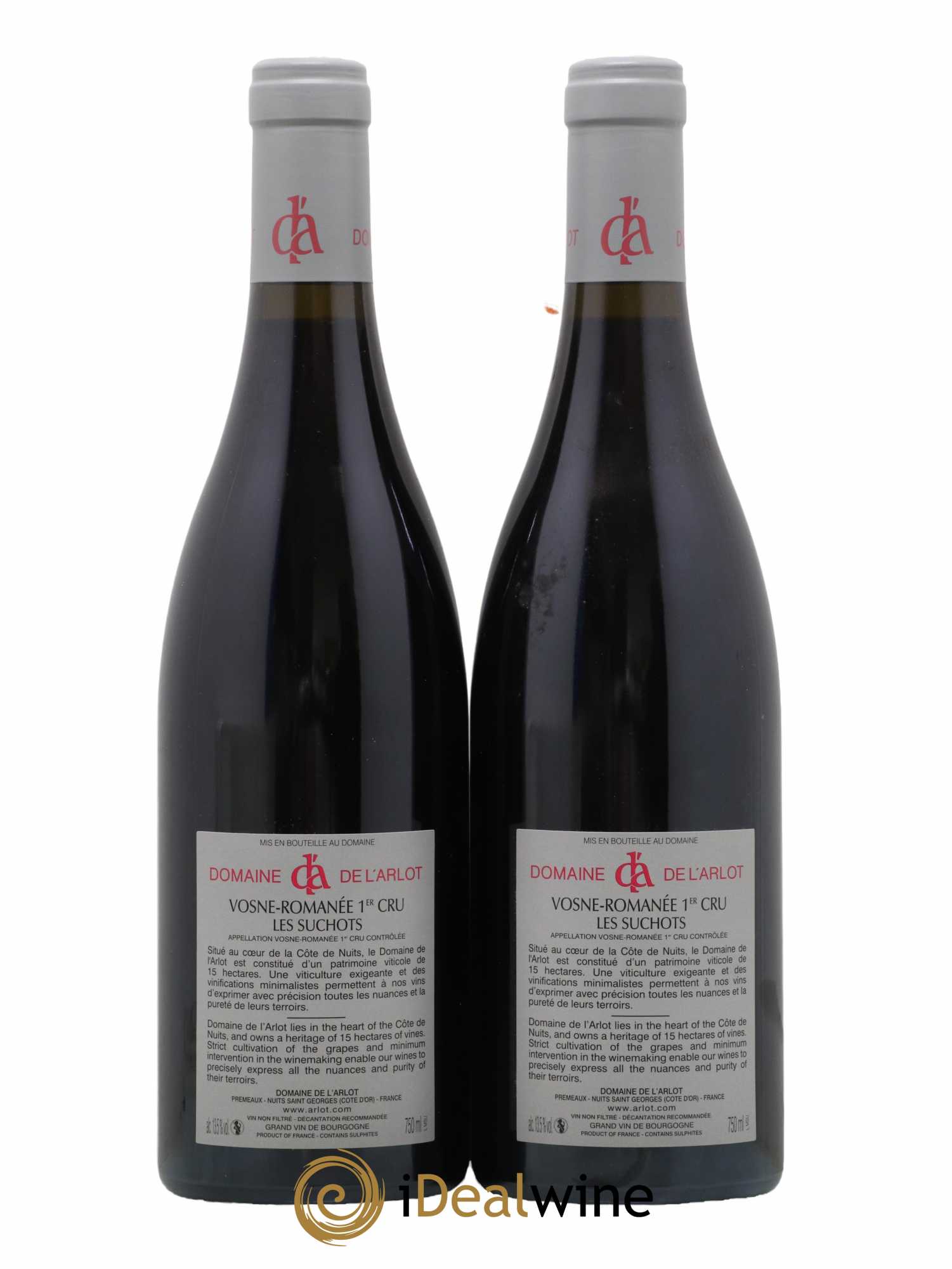 Vosne-Romanée 1er Cru Les Suchots Domaine de l'Arlot  2014 - Lot de 2 Bouteilles