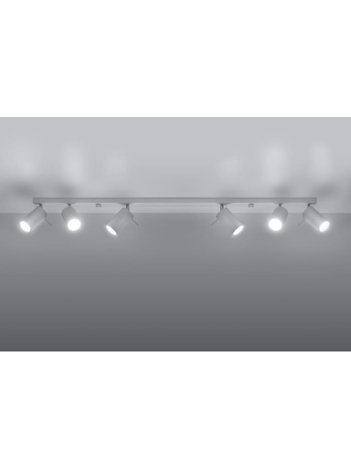 Nice Lamps Deckenleuchte ETNA 6L in Weiß stahl beweglicher schirm loft Gu10 LED NICE LAMPS günstig kaufen onesize