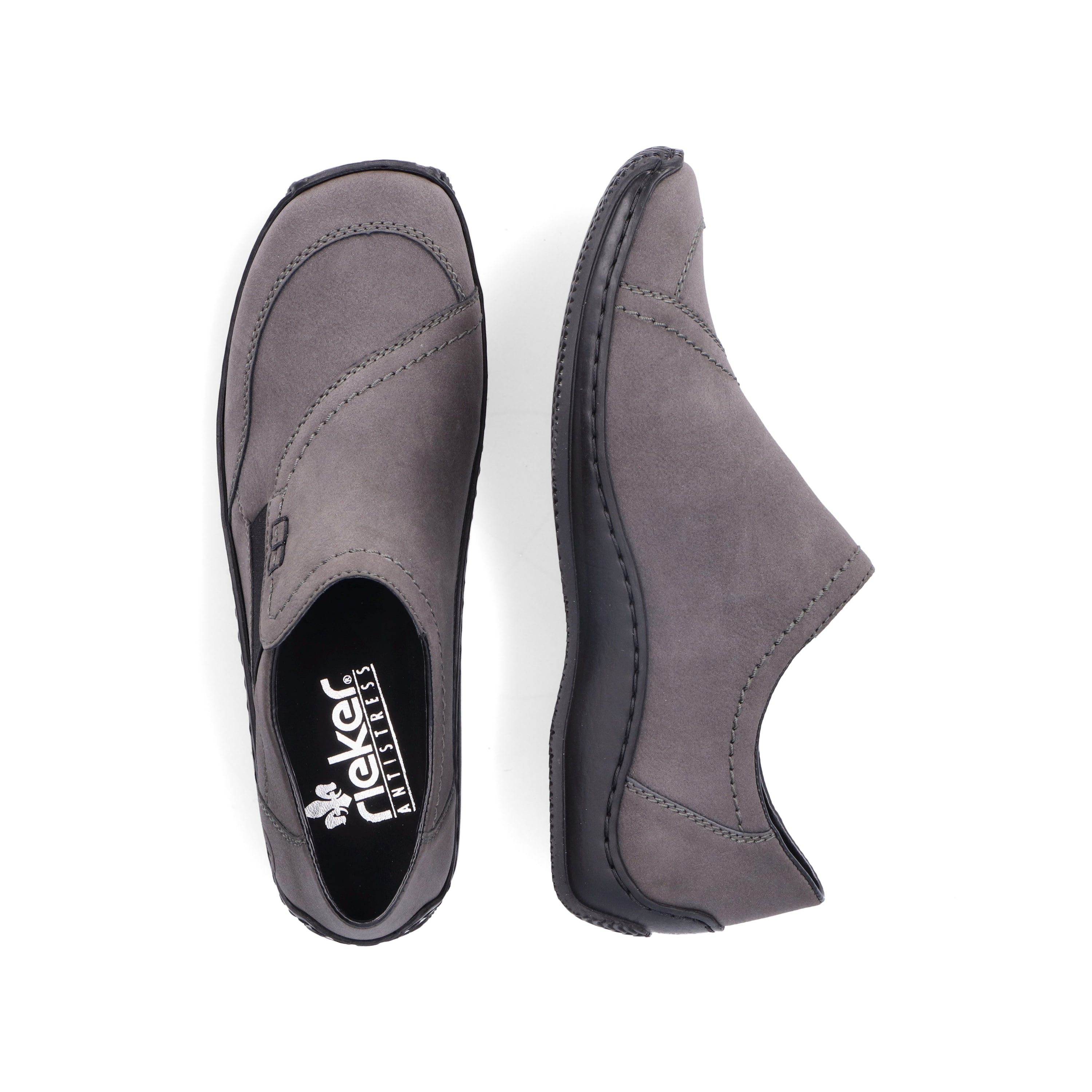 Rieker Damen Slipper granitgrau