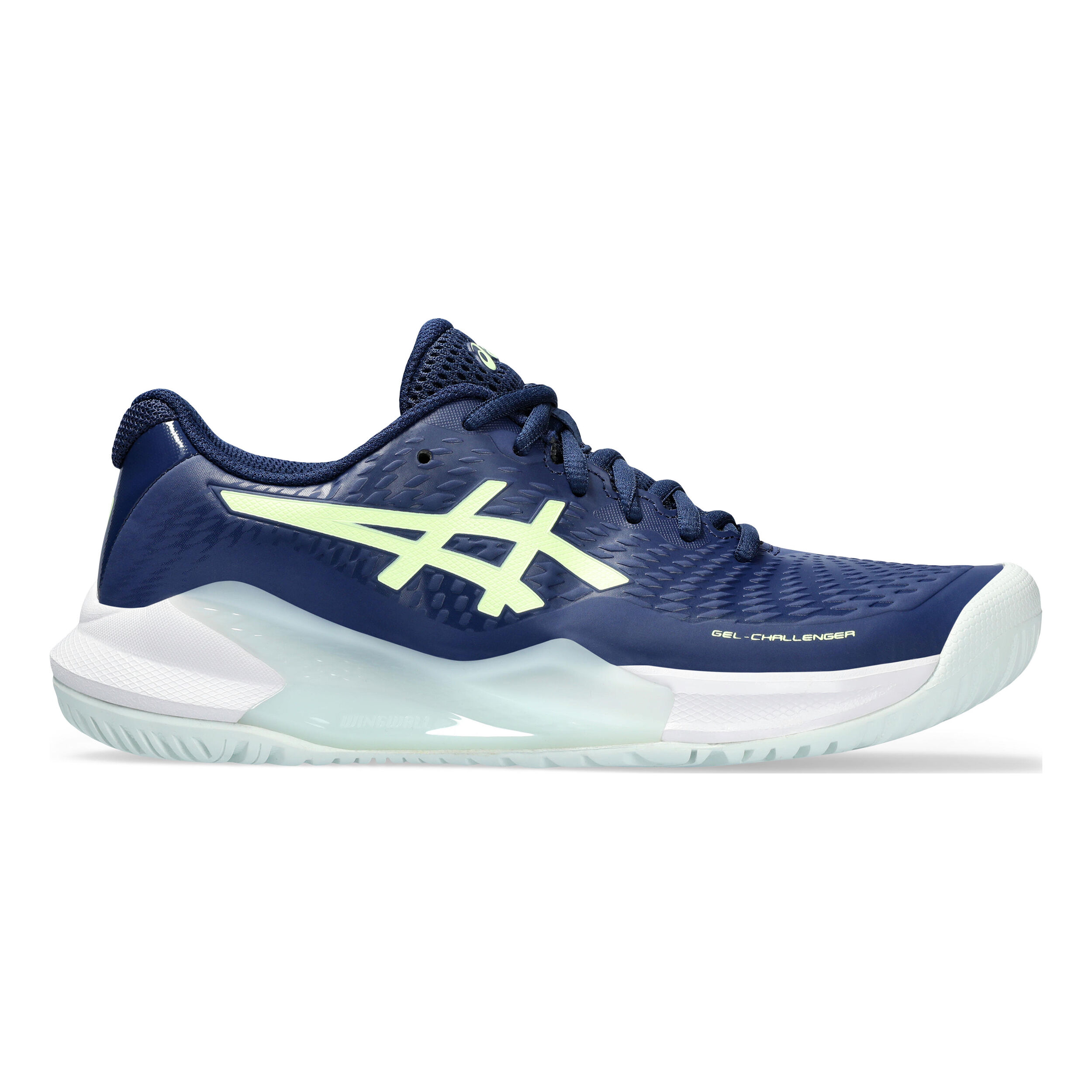 Gel-Challenger 14 Allcourtschuh Damen - Dunkelblau, Neongelb