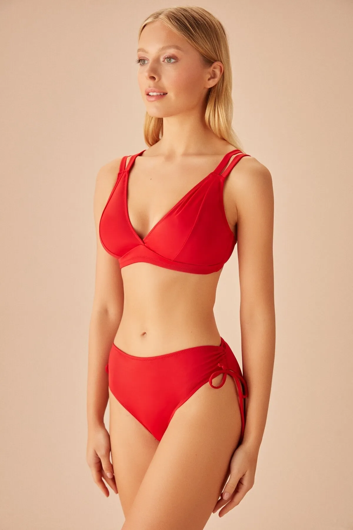SUWEN  Seitlich geraffte Bikinihose