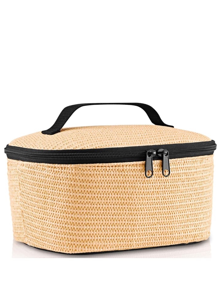 Reisenthel thermo coolerbag S - Brotzeitbox 22.5 cm (twist powder blue) in raffia black günstig kaufen onesize