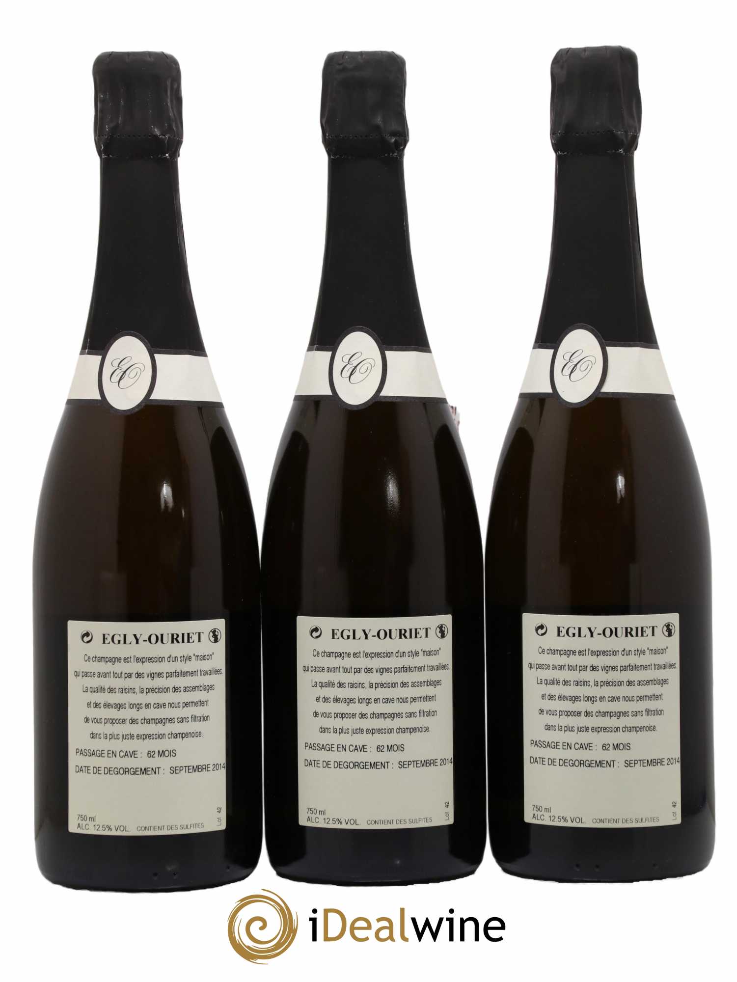 Blanc de Noirs Les Crayères Vieilles vignes Egly-Ouriet   - Lot de 3 Bouteilles