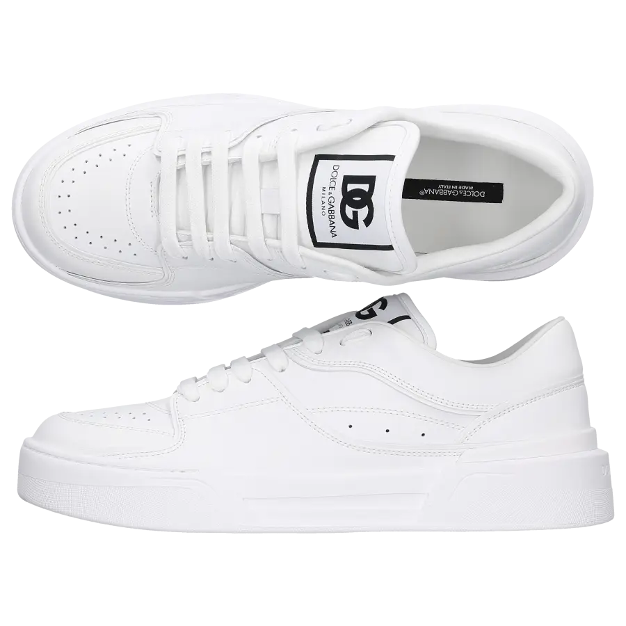 Dolce & Gabbana - Sneaker low NEW ROMA Nappaleder - weiß
