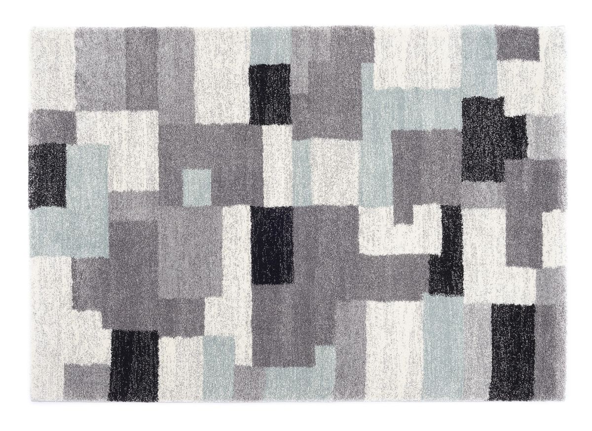 Webteppich Nara Grau-Blau 140 x 200 cm