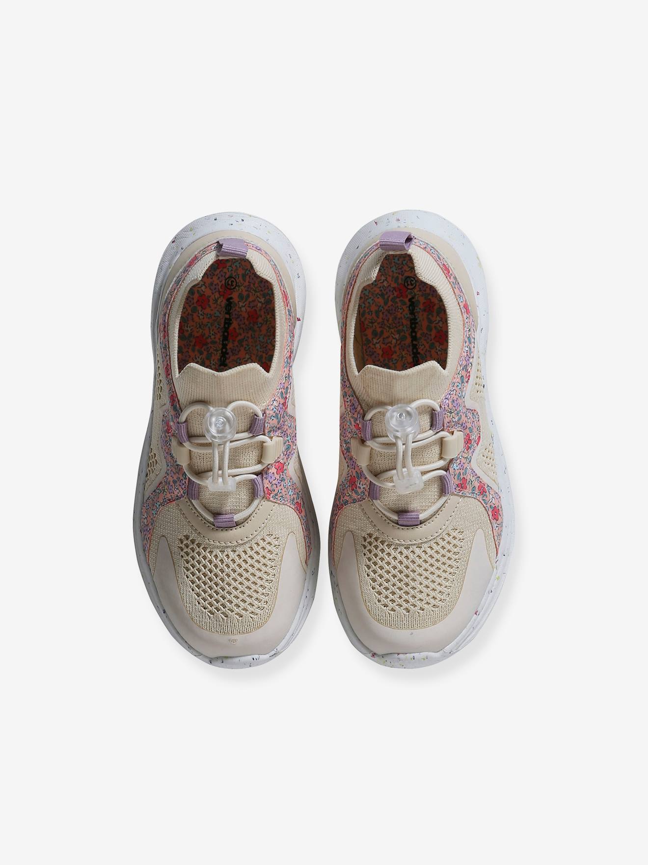 Vertbaudet Mädchen Sport-Sneakers mit Gummizug - set beige