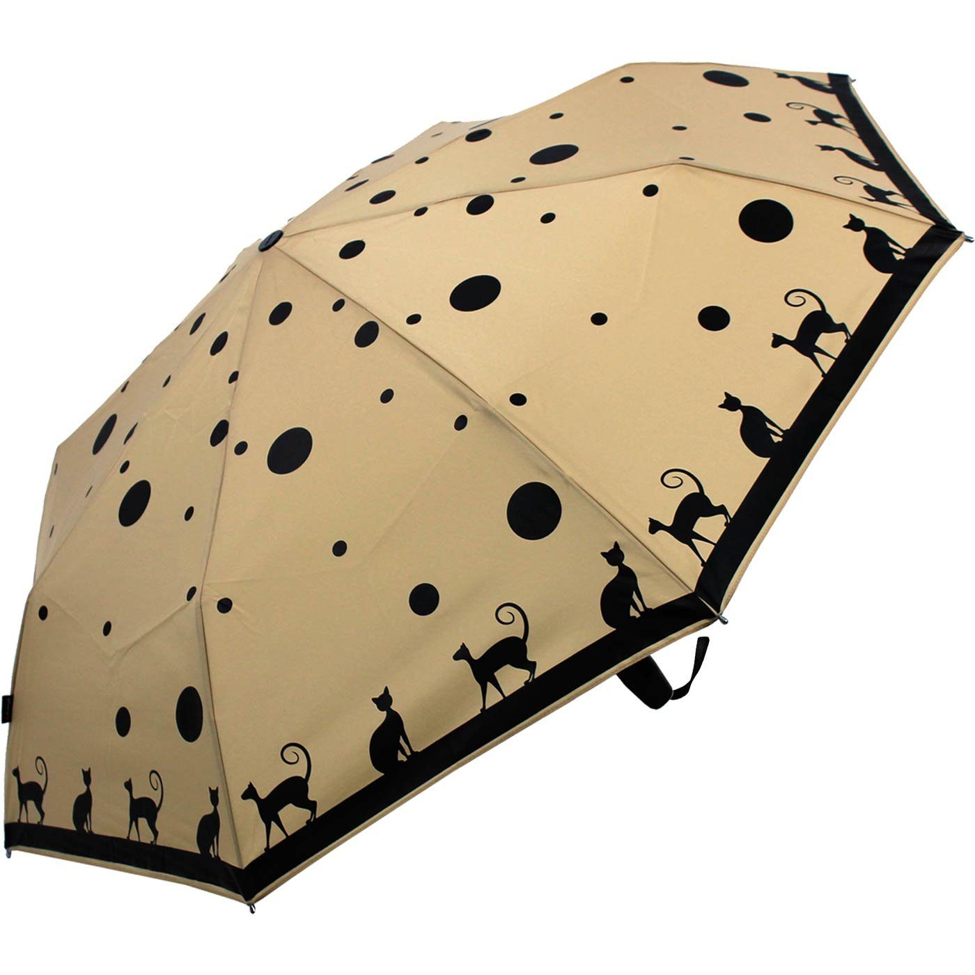 Knirps® Langregenschirm Knirps Regenschirm E.200 Duomatic - Cat ecru, sturmfest