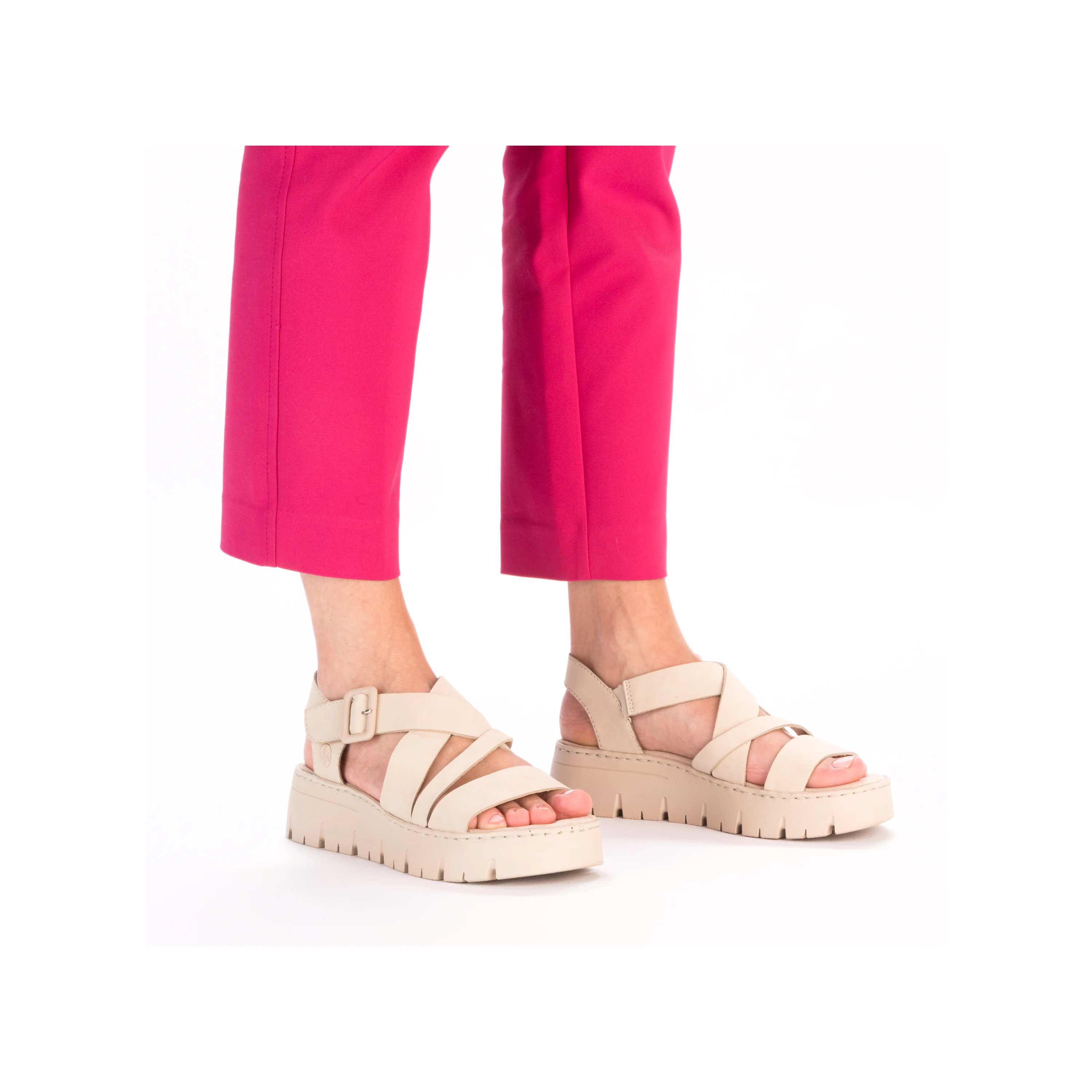 Rieker Damen Riemchensandalen hellbeige