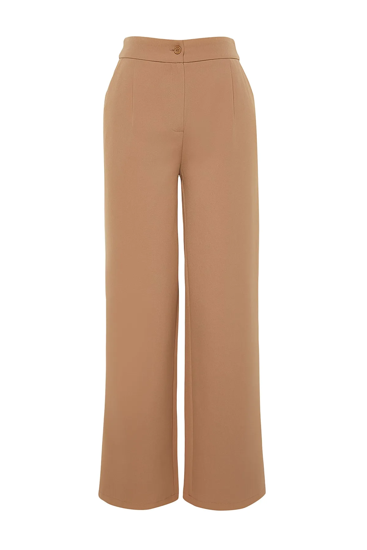 Trendyol Collection  Nerzfarbene Hose mit weitem Bein/Webhose mit weitem Bein TWOAW22PL0139