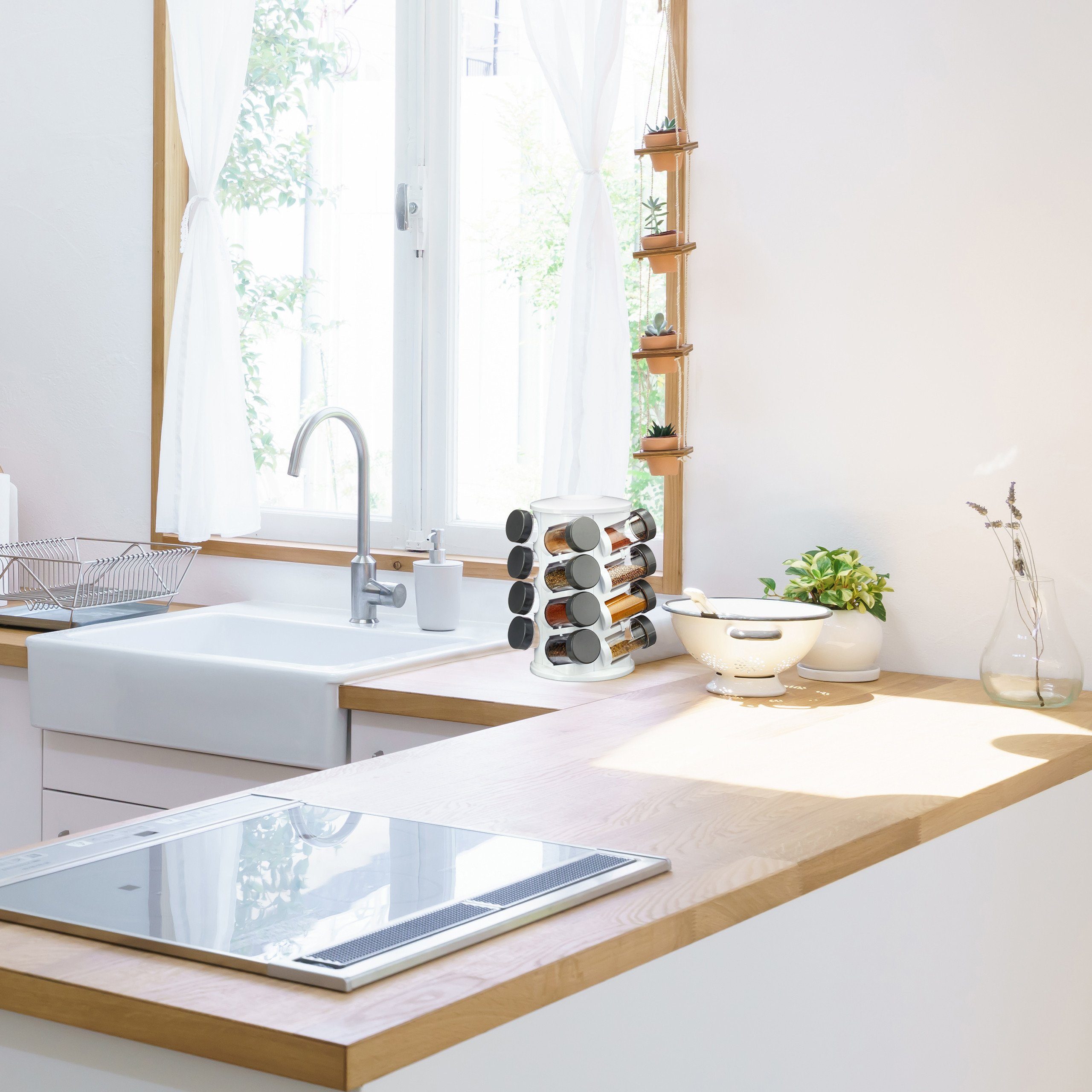 relaxdays Gewürzständer Gewürzständer 16 Behälter