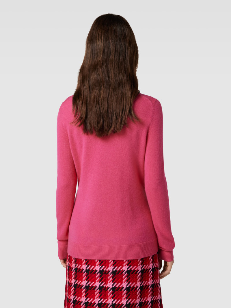 Kaschmirpullover in melierter Optik in pink