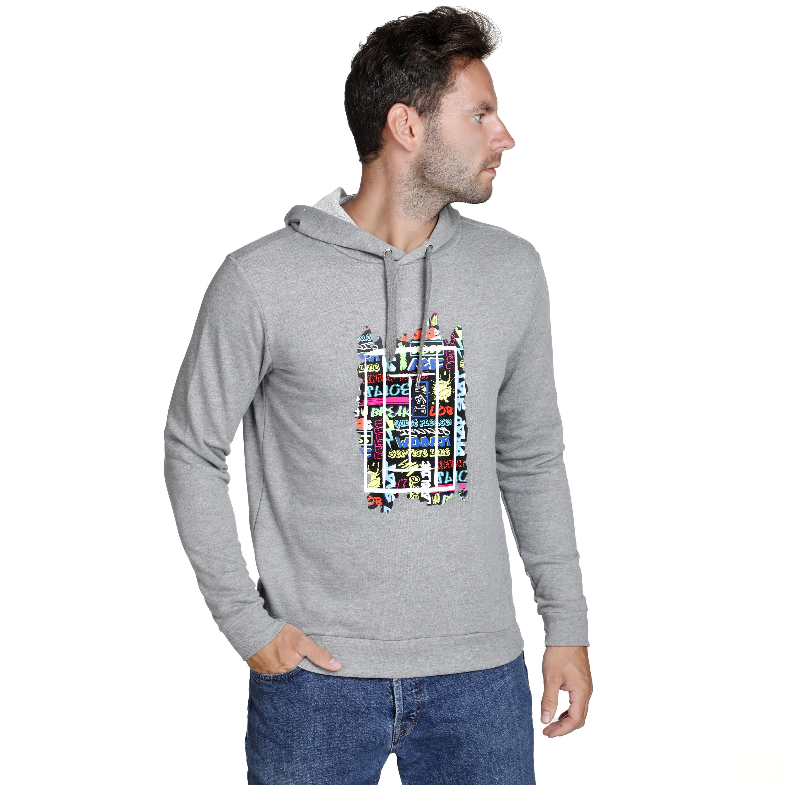 Graffity Hoody Herren - Grau, Mehrfarbig