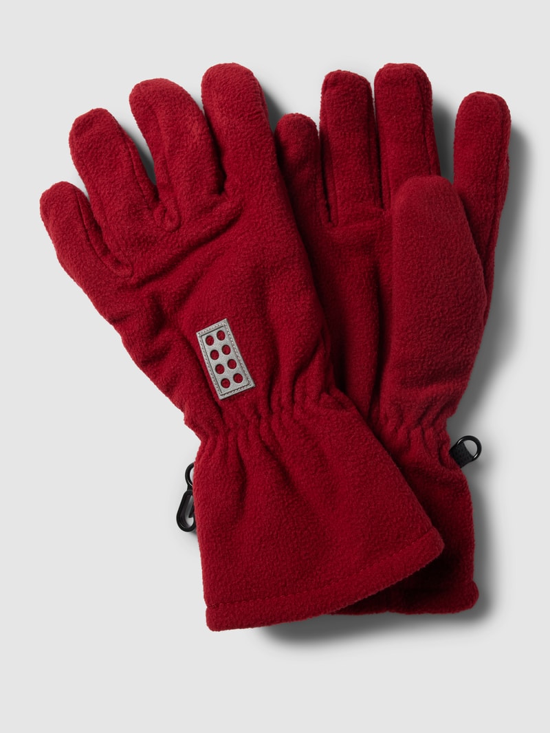 Handschuhe mit reflektierendem Detail Modell 'AZUN' in dunkelrot