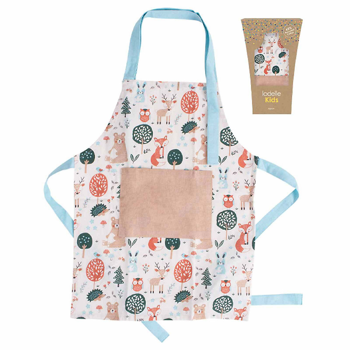 recycelte Kinder Baumwoll-Kochschürze Woodland 40 x 55 cm Kinderschürzen