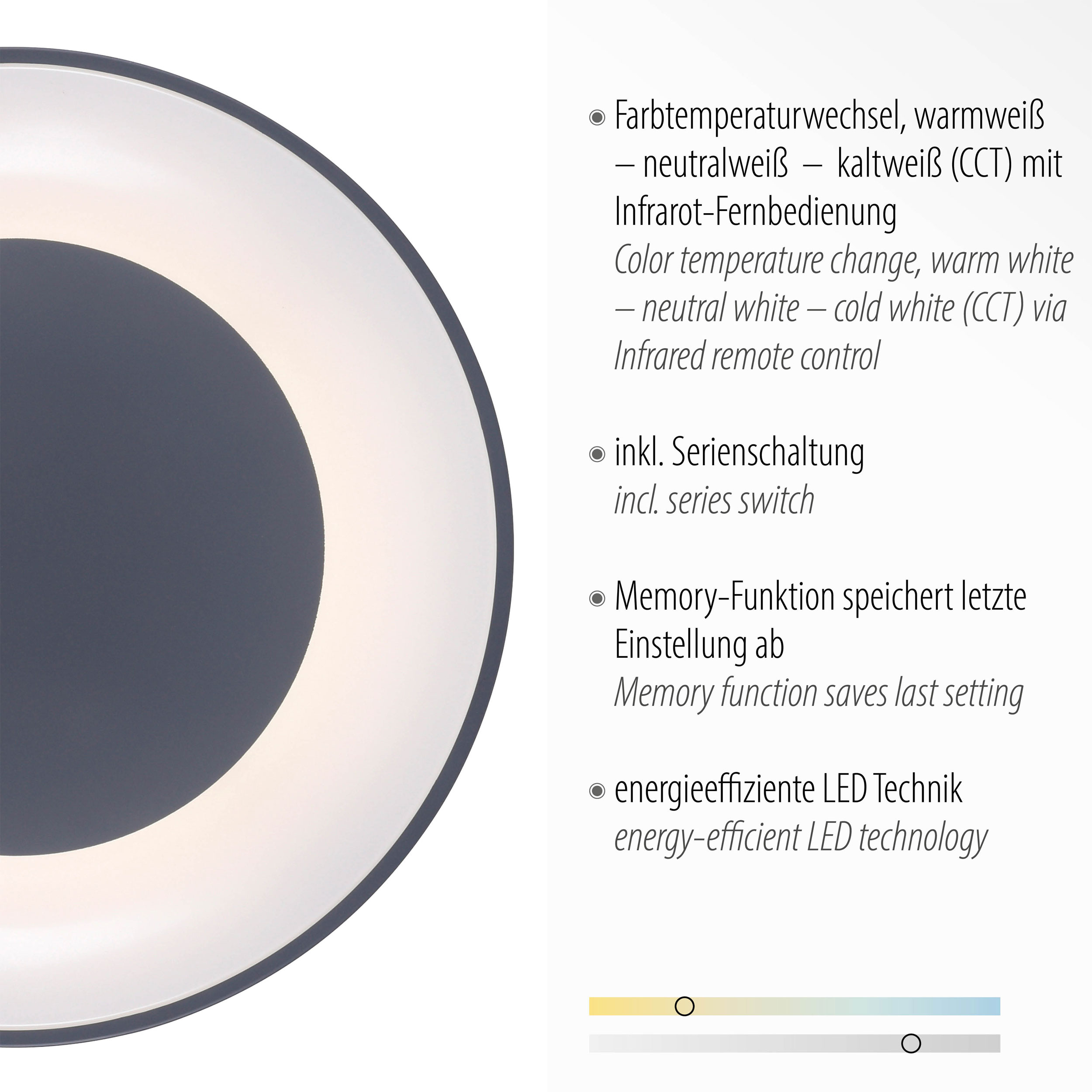 JUST LIGHT.LED-Deckenleuchte 1flg
