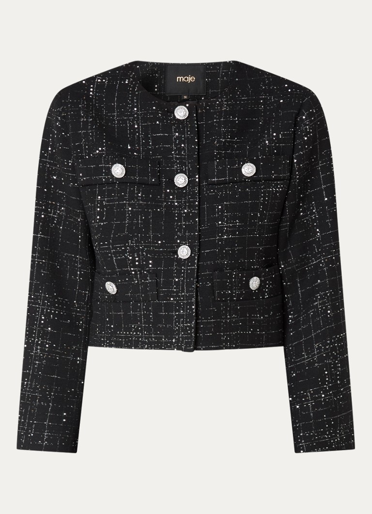 Maje Jack with lurex and flap pockets