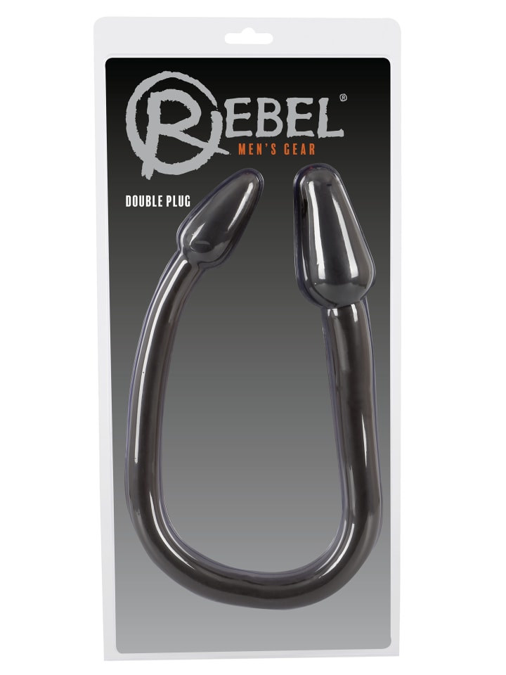 Rebel Doppeldildo Double Plug in schwarz günstig kaufen 76 cm