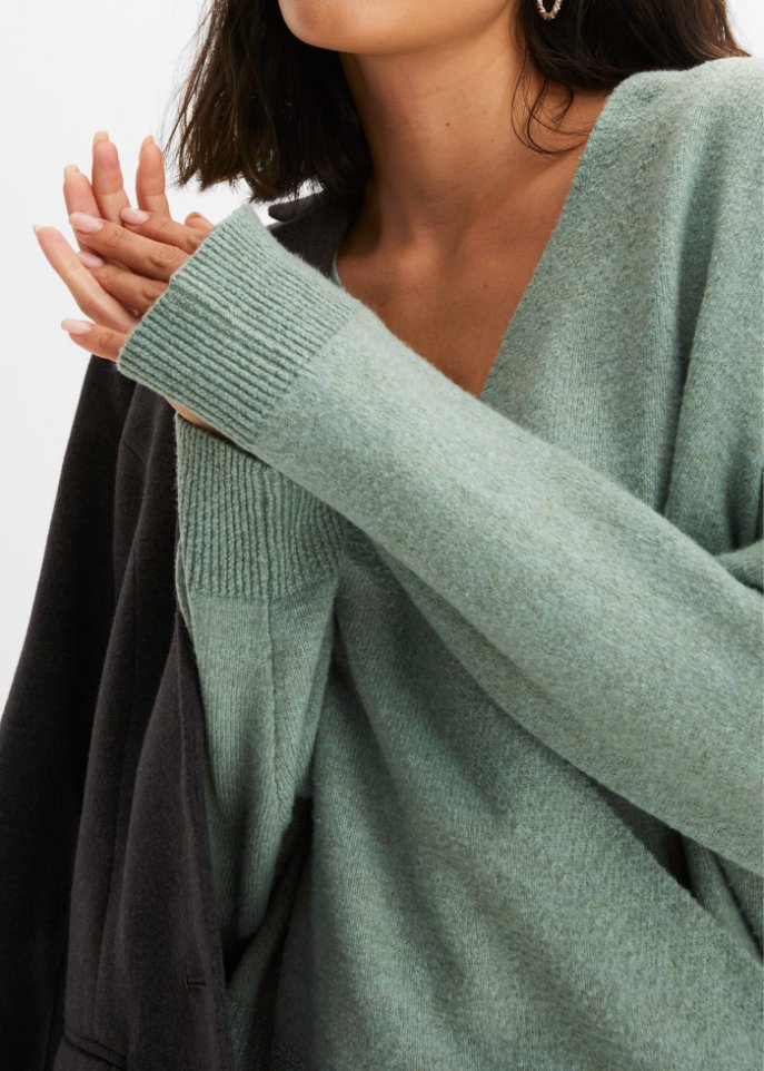 kurze Wickelstrickjacke