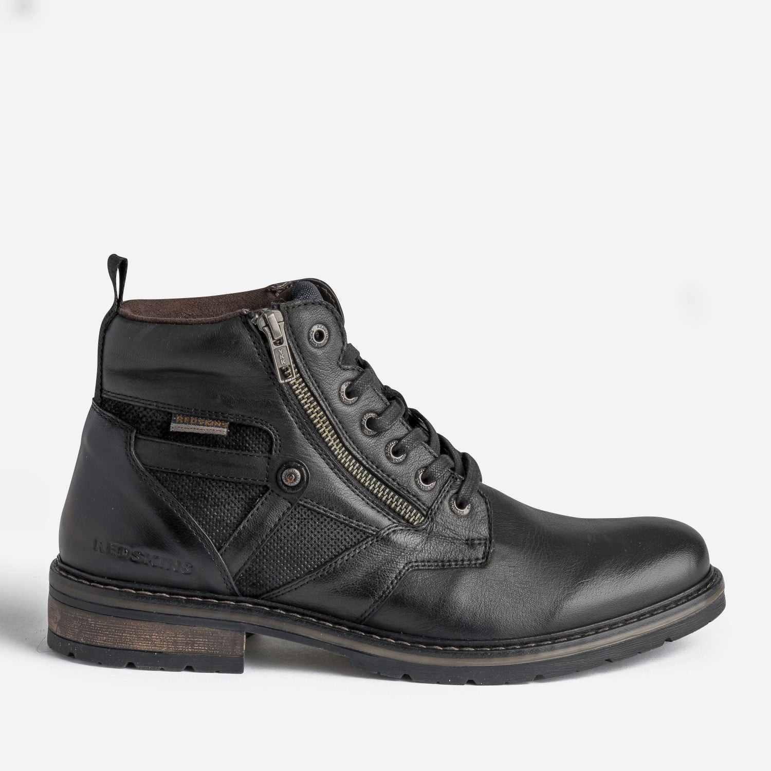 Boots à lacet REDSKINS noire en cuir