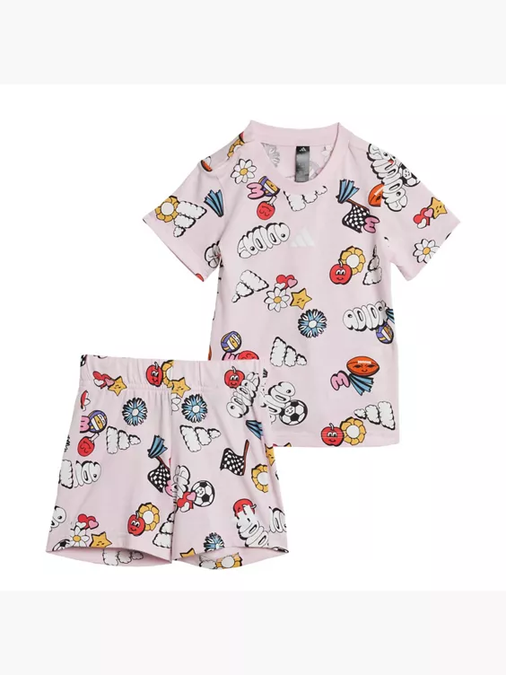 adidas Seasonal Essentials Fun Allover Print Kids Set