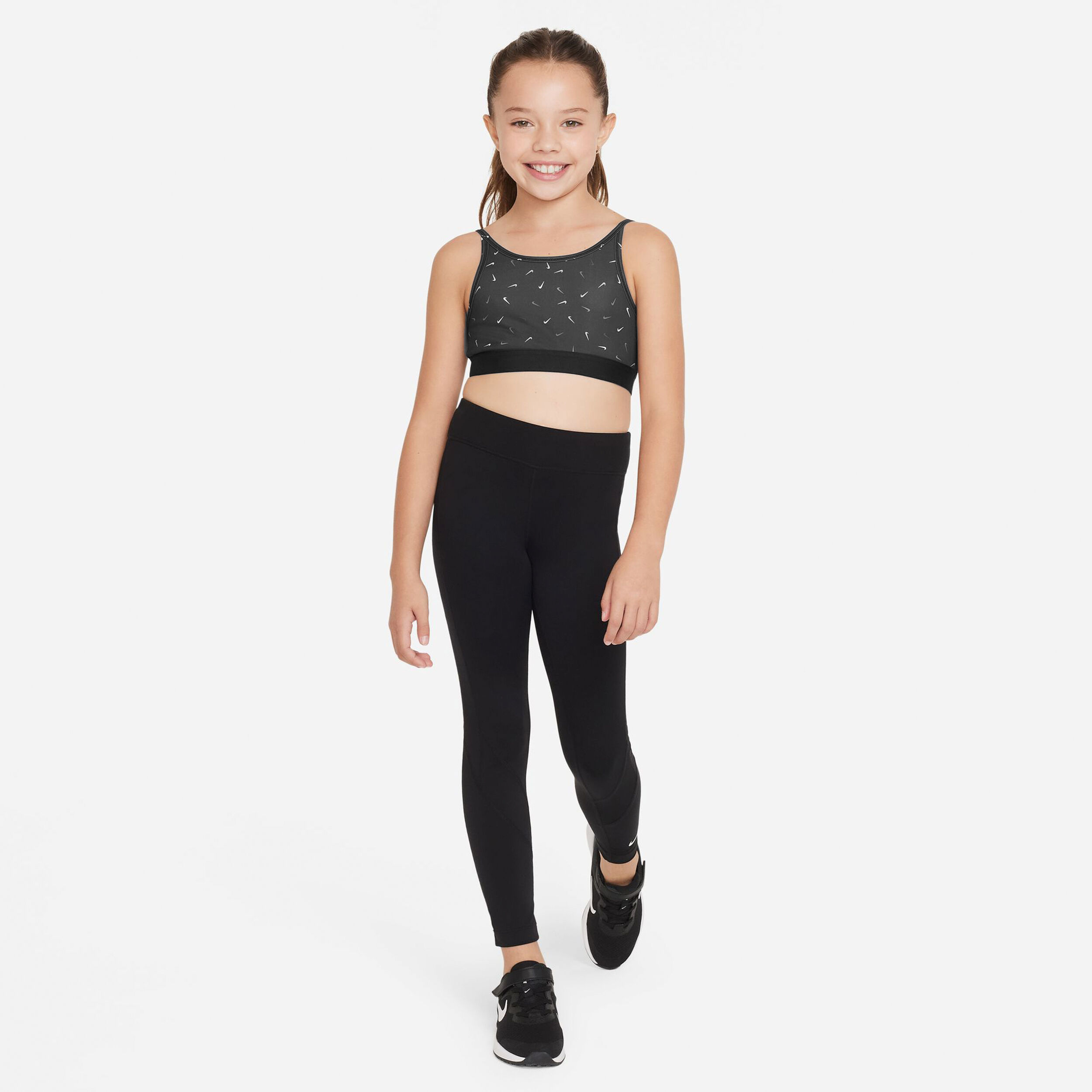 Dri-Fit Light Support Sport-BH Mädchen - Schwarz