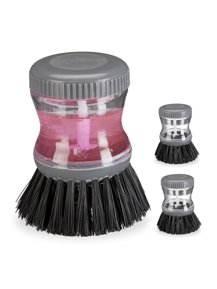 relaxdays 3er Set: Spülbürste in Grau günstig kaufen onesize