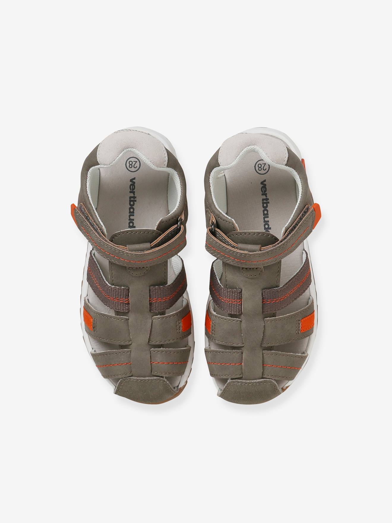 Sandales bout fermé garçon taupe