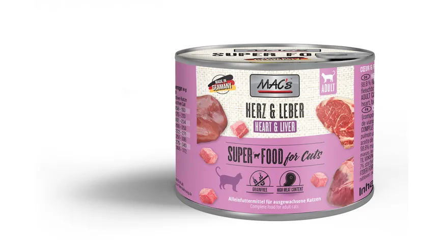 MAC's CAT Katzennassfutter Herz & Leber 200 g