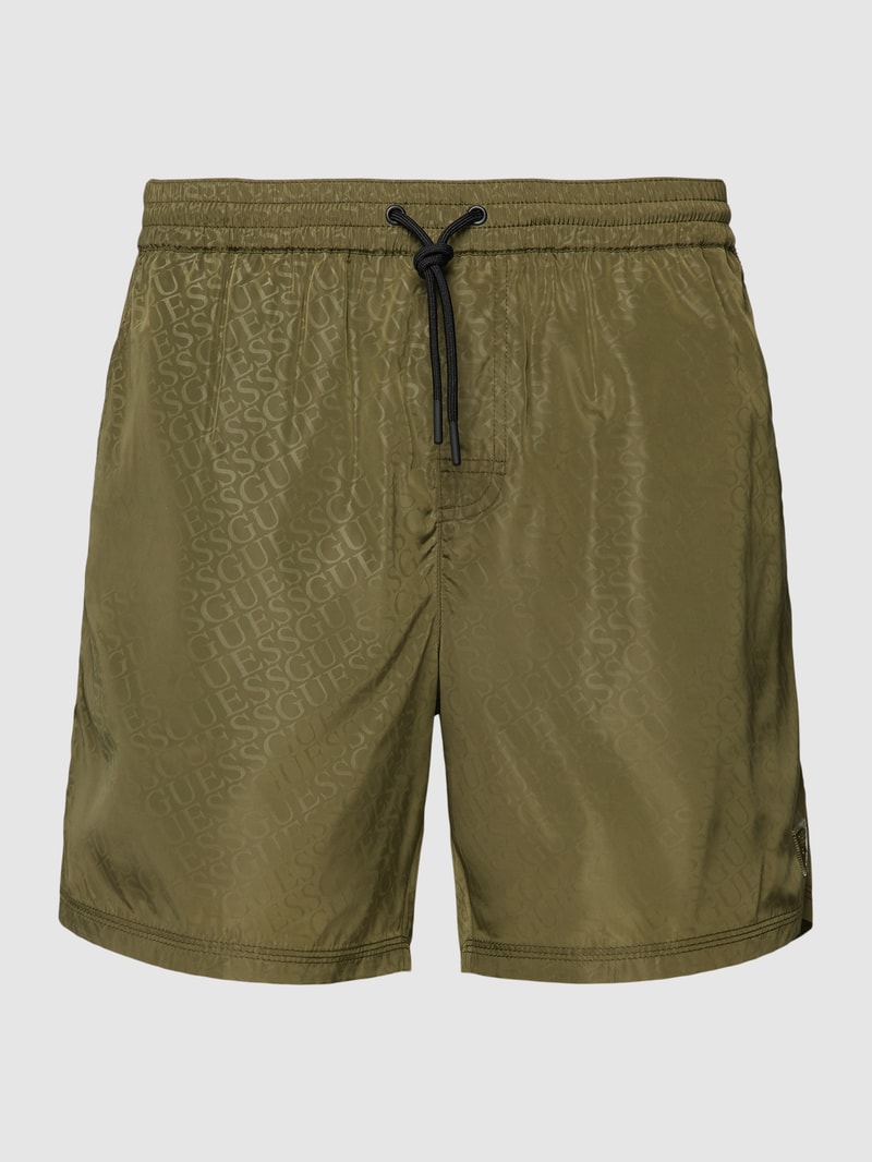 Badehose mit elastischem Bund in olivgrün