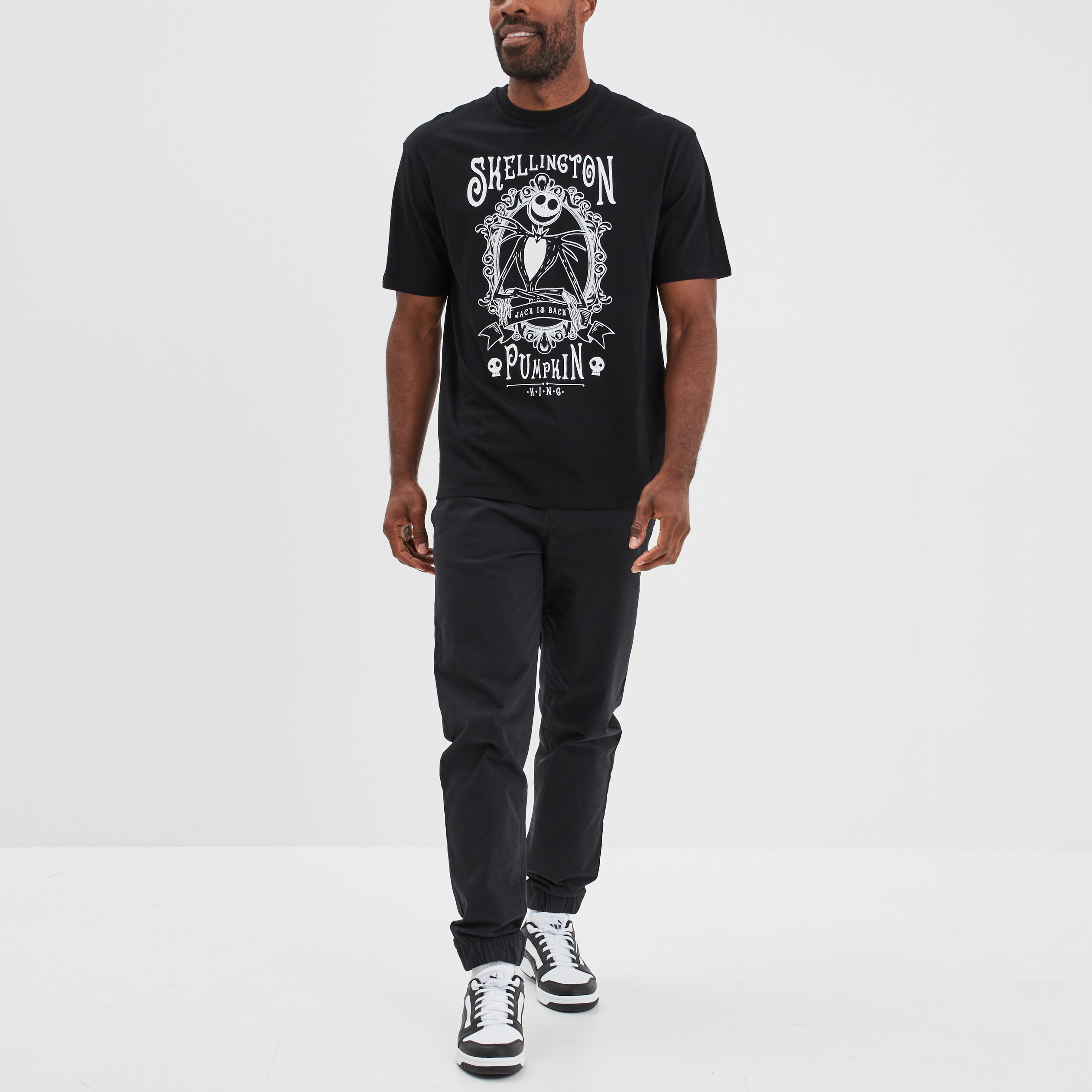 T-shirt Étrange Noël de Monsieur Jack noir homme | La Halle