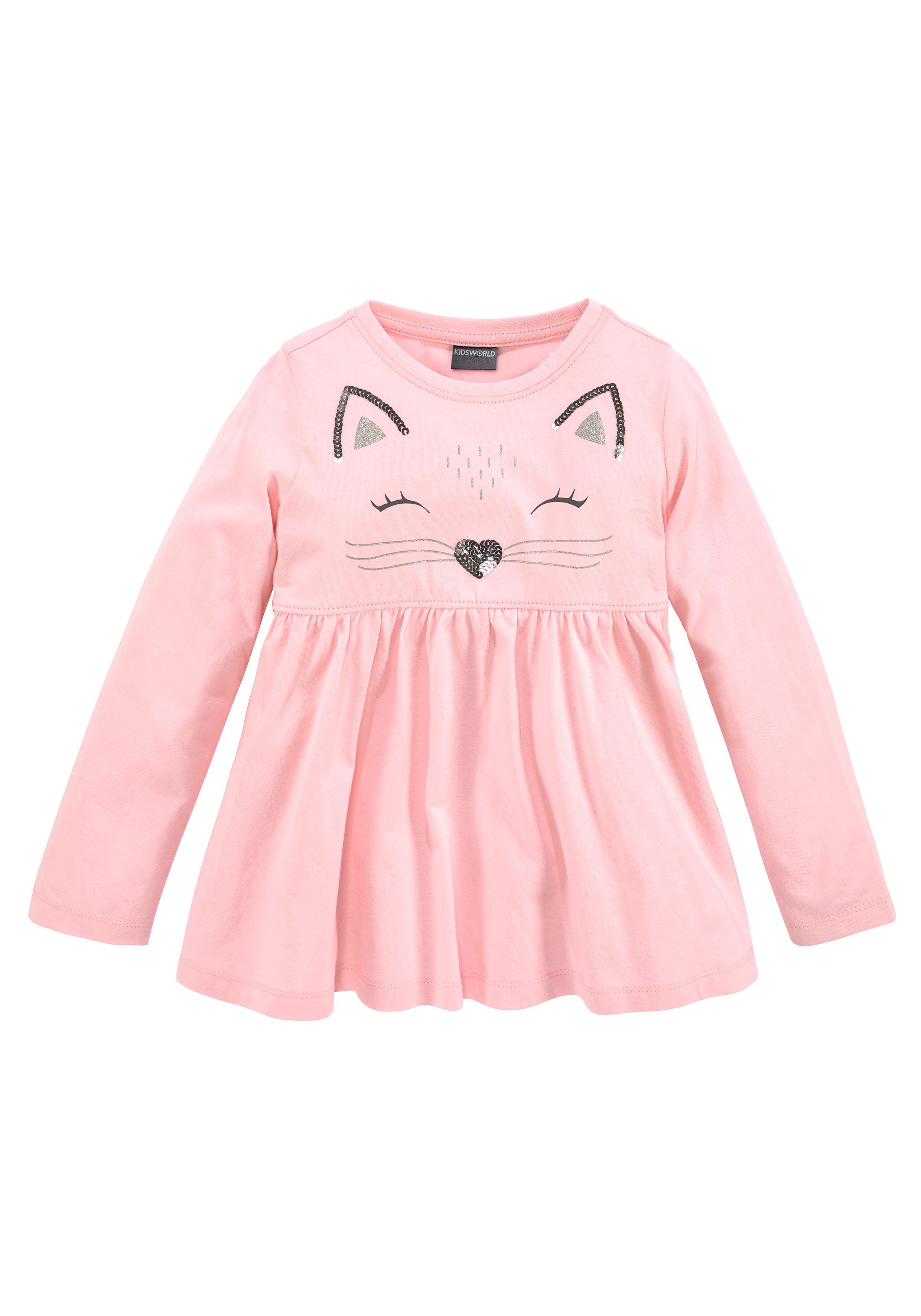 KIDSWORLD Langarmshirt & Leggings (Set) mit schöner Paillettenapplikation