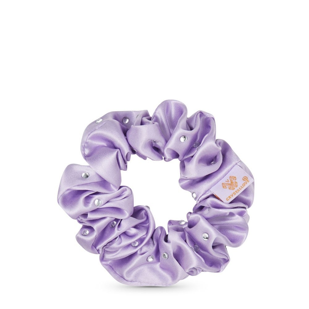 Crystallove Crystalized silk scrunchie - lilac