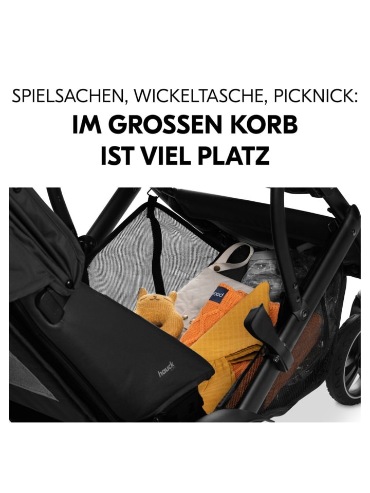 Hauck Geschwisterwagen Duett 4 - Black in schwarz günstig kaufen onesize
