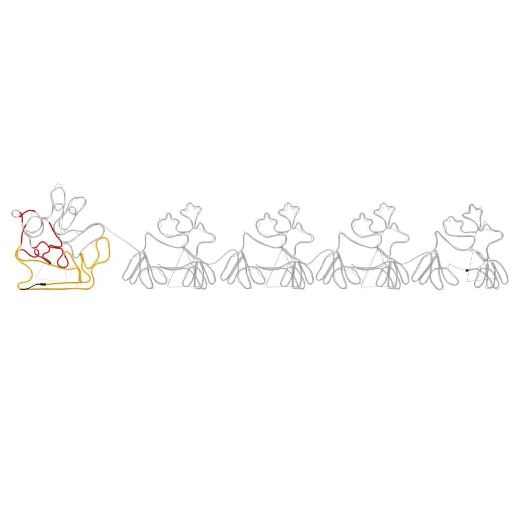 vidaXL Christbaumschmuck Weihnachtsbeleuchtung 4 XXL-Rentiere Schlitten 1548 LEDs 500x80 (1-tlg)