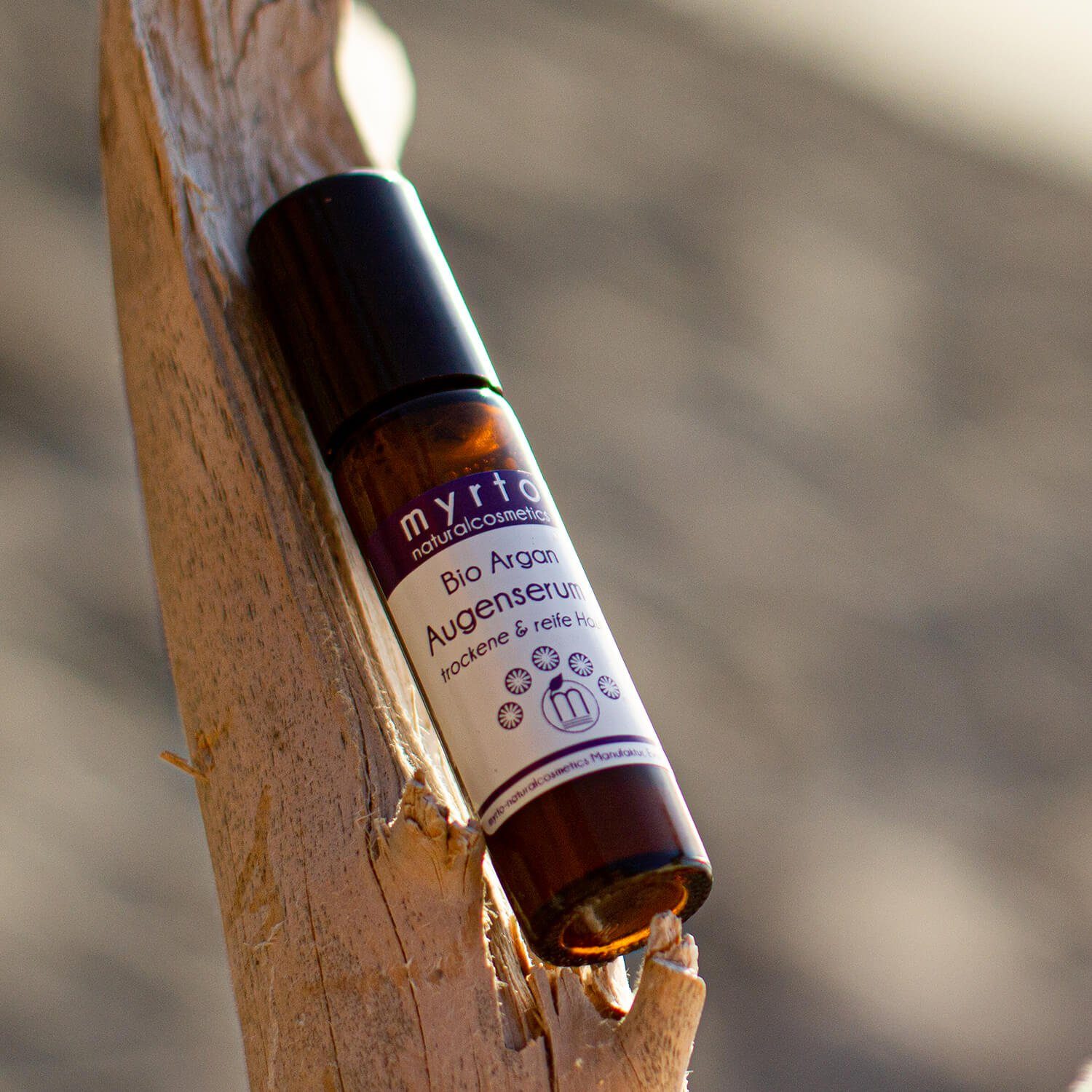 myrto Naturkosmetik Augenserum Bio Argan Augenserum Roll-on, Bestbewertung bei Codecheck: 100% EMPFEHLENSWERT (grüner Ring)