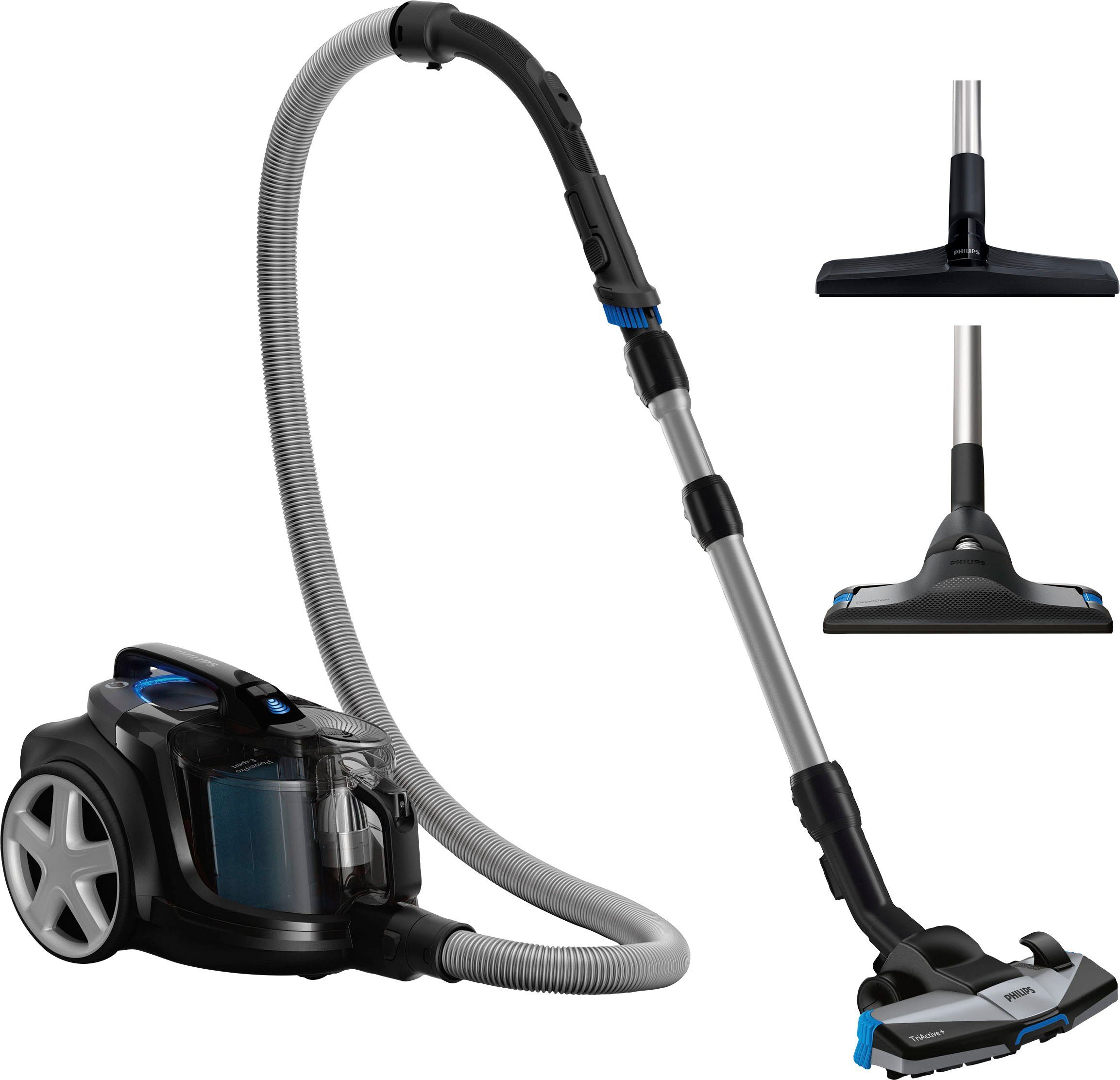 Philips Bodenstaubsauger FC9741/09, 900 W, beutellos, mit 2,0 l Fassungsvermögen und Tri-Active+-Düse