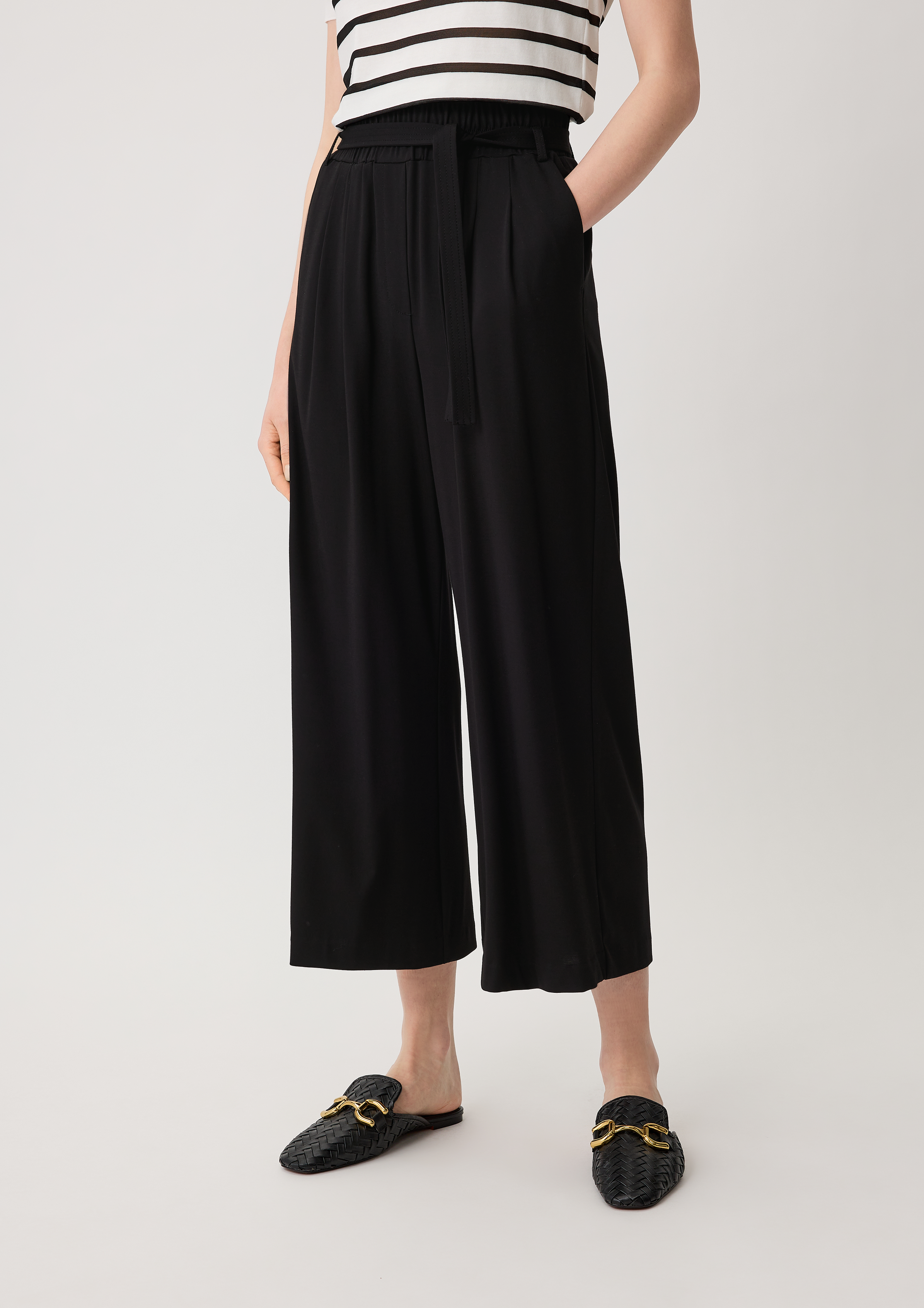 Loose: Hose aus Viskosemix - schwarz