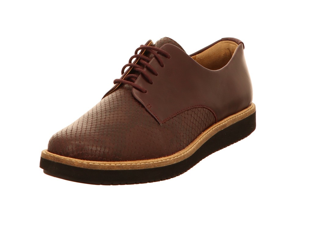 CLARKS Freizeit Schnürer rot Glick Darby