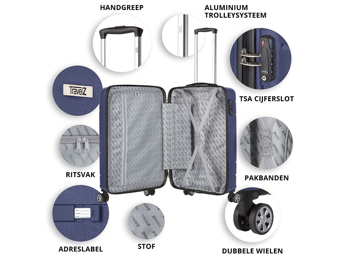 TravelZ Big Bars 2-teiliges TSA Kofferset