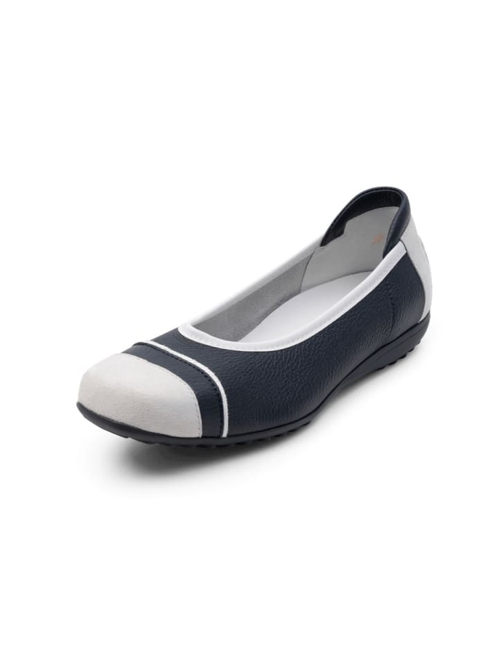 VITAFORM Hirschleder Ballerinas in marine/weiß günstig kaufen 38