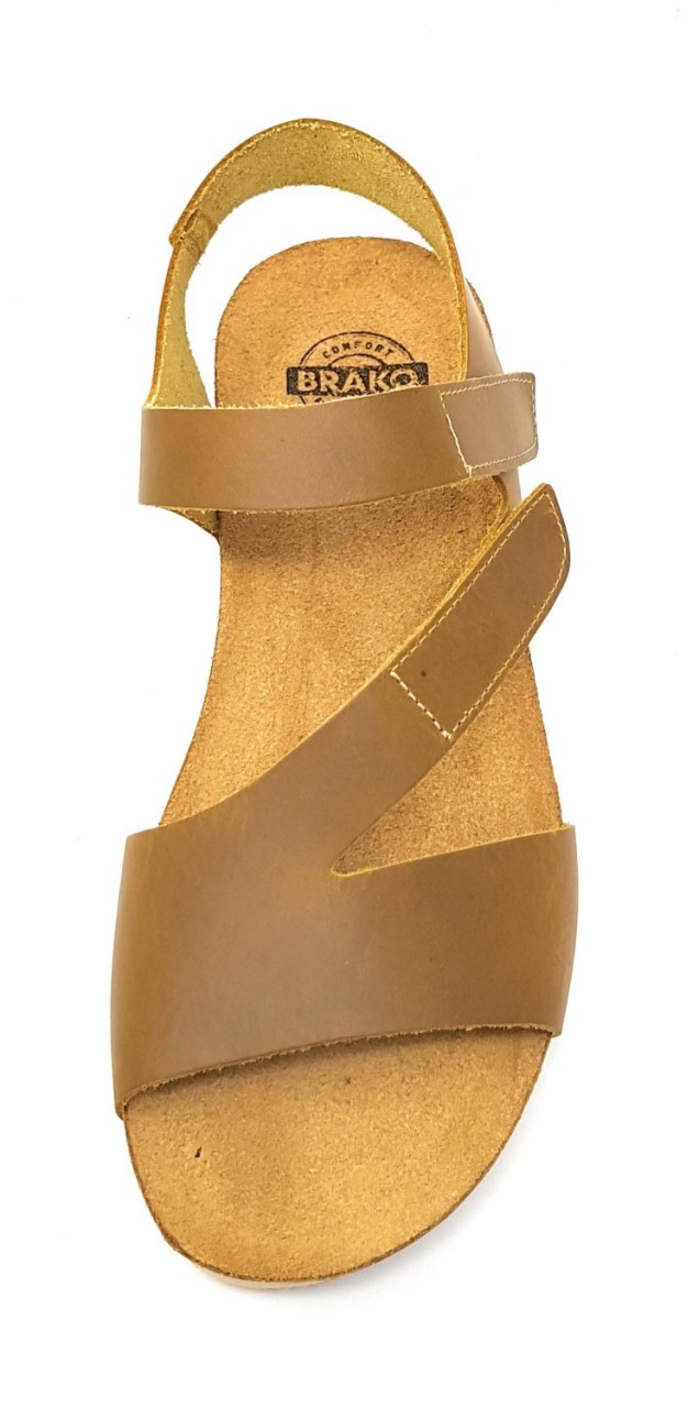 BRAKO Keilsandalen braun