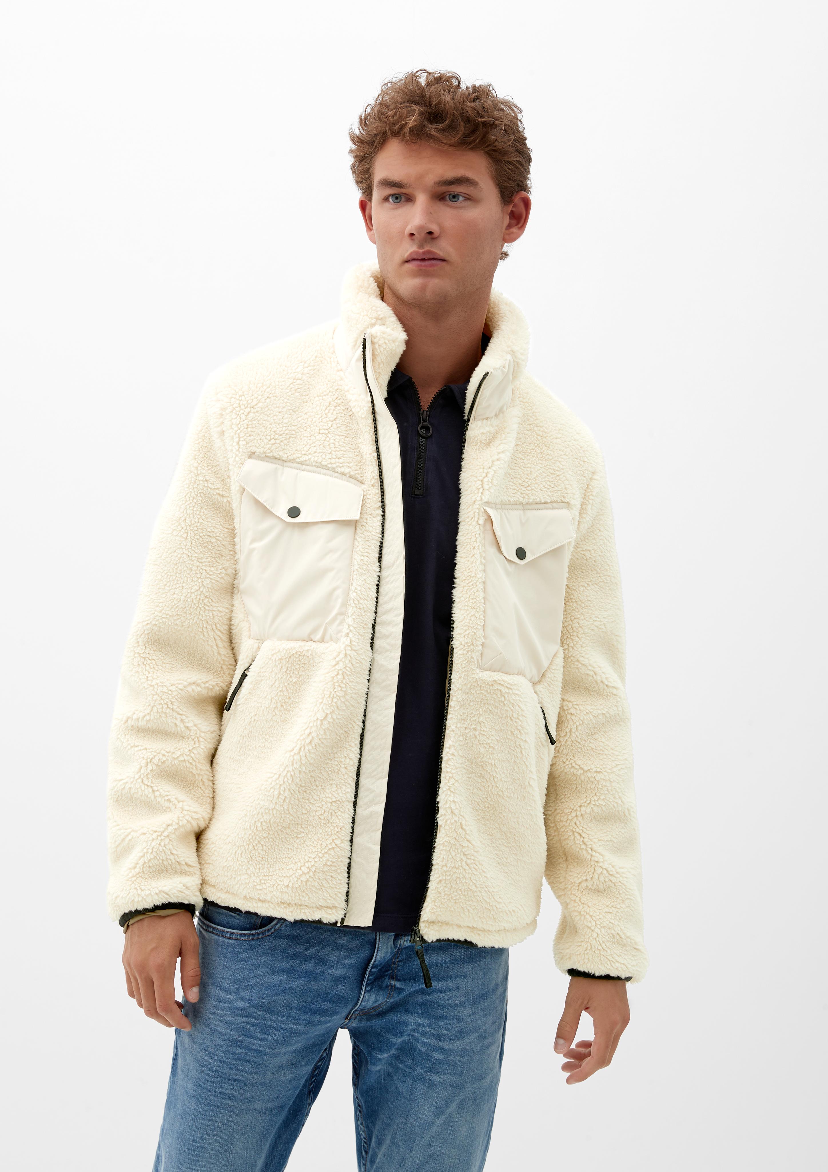 Teddy-Jacke mit Brusttaschen  2115333-0705