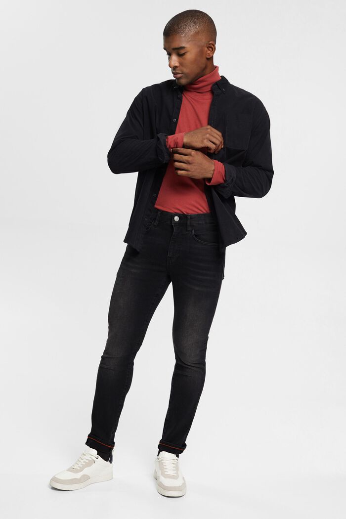 Schmale Stretch-Jeans mit mittlerer Bundhöhe