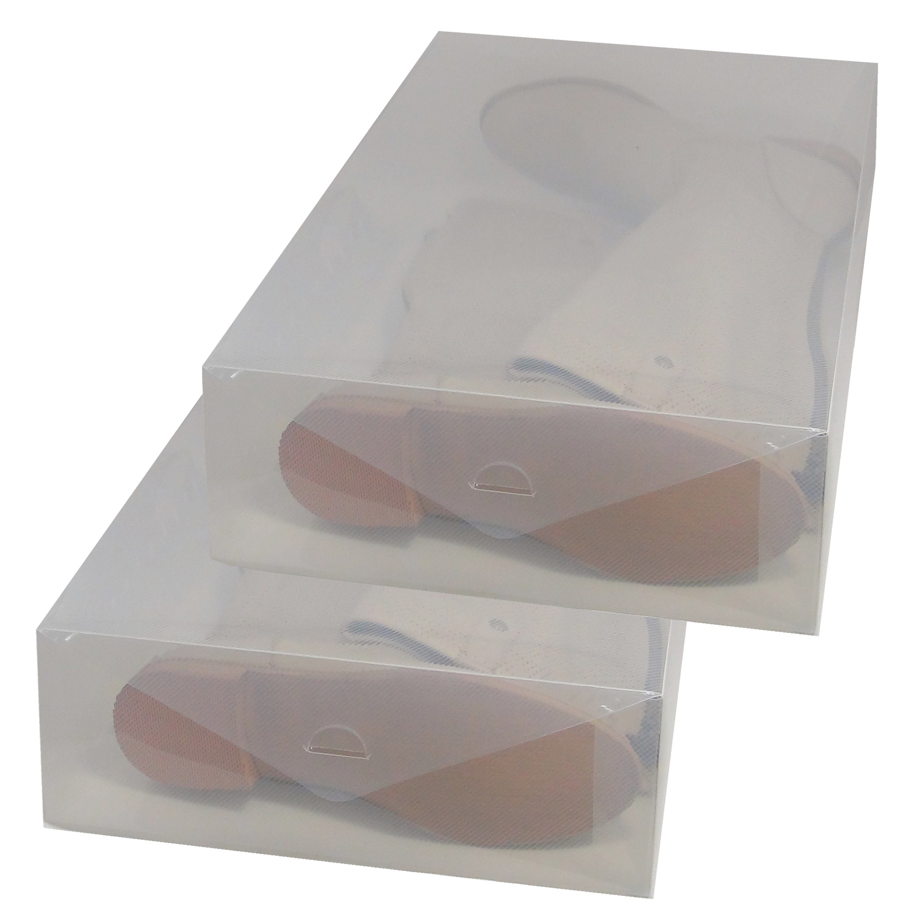 Dynasun Schuhbox PP384 (2 St), Schuhbox Schuhkasten Lagerkasten Box Schuhschachtel für Aufbewahrung