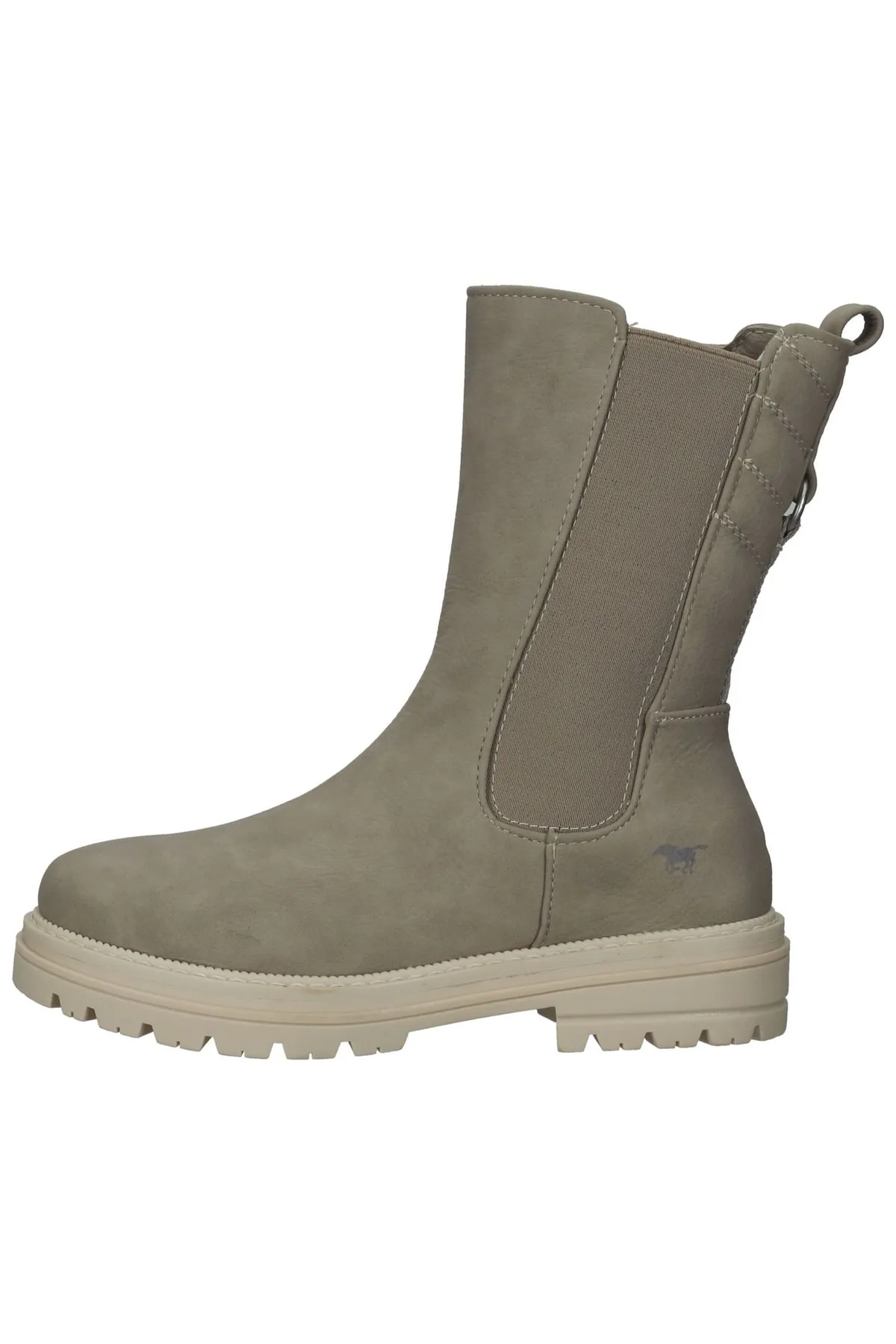Mustang  Stiefelette - Beige - Blockabsatz