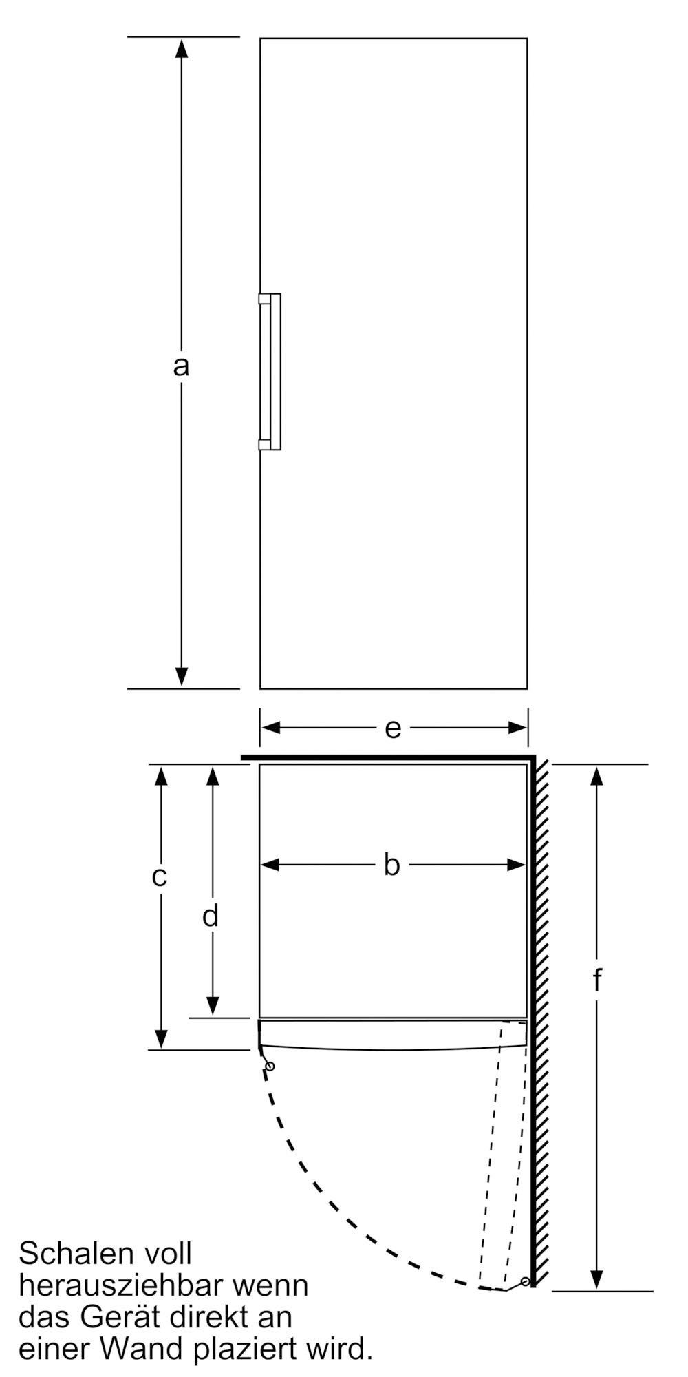 BOSCH Gefrierschrank GSN51AWCV, 161 cm hoch, 70 cm breit